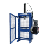 15-ton hydraulic broaching press with precision guide system and compact frame design.