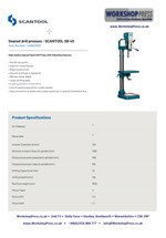 Scantool SB40 Gear Driven Pillar Drill designed for industry.