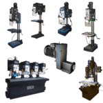 PIlalr drill collage of drill presses offered by The Workshop Press Company from manual to fully automated.
