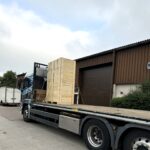 100 Ton Workshop Press Crate on Flatbed Truck for Transport to Port - ISPM 15 Certified