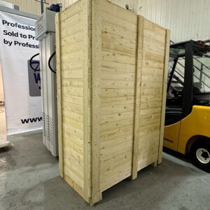 ISPM 15 Certified Crate - Front Left View of 100 Ton Workshop Press for Shipment to USA